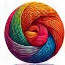 Colorful yarn spools icon